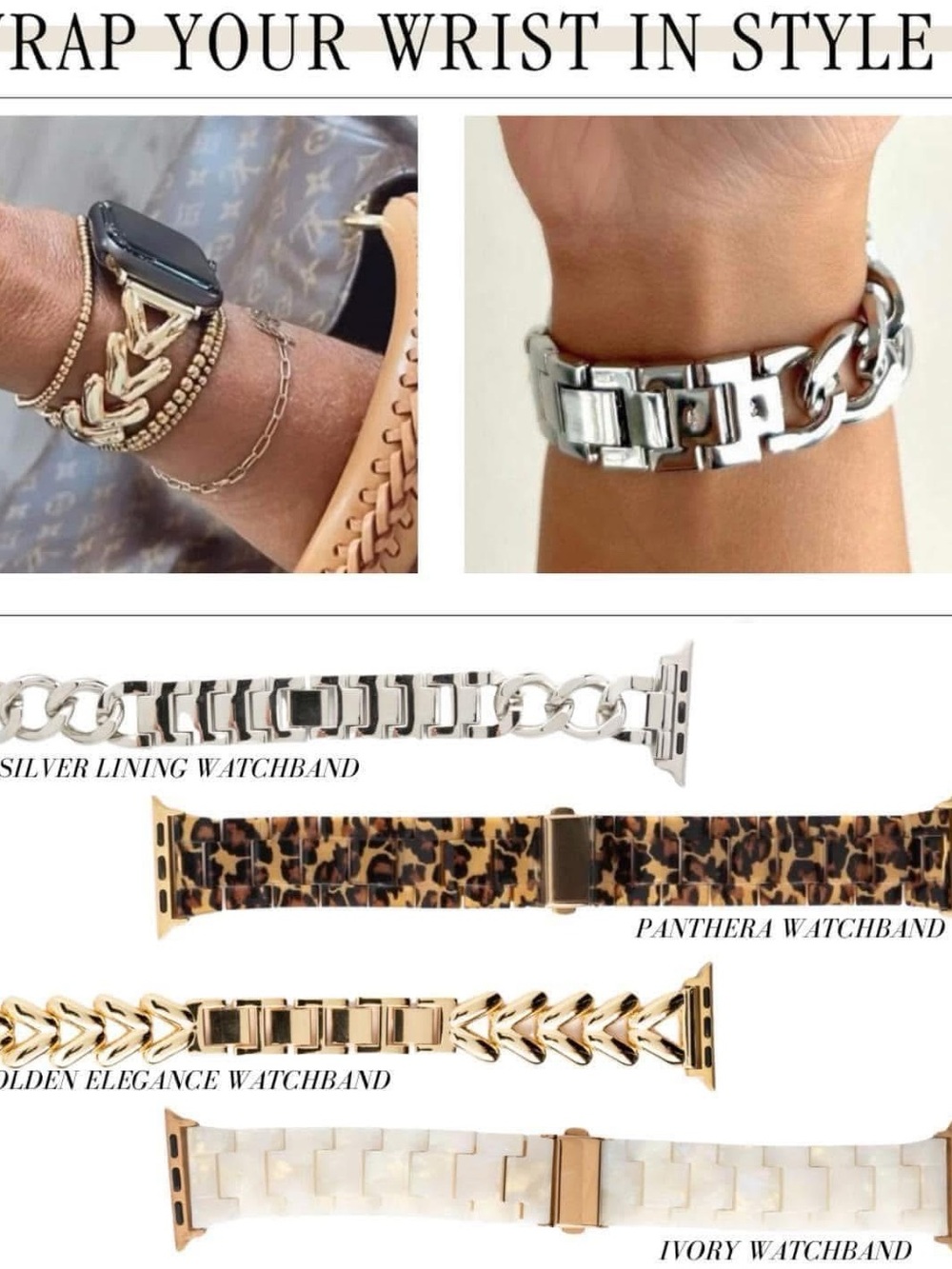 Plunder Golden Elegance Chain Link Apple Watch Band Bracelet 38/40/41mm - Picture 4 of 4